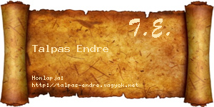 Talpas Endre névjegykártya